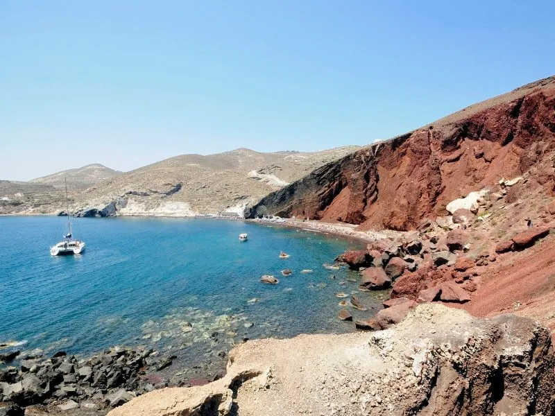 Red Beach in Santorini